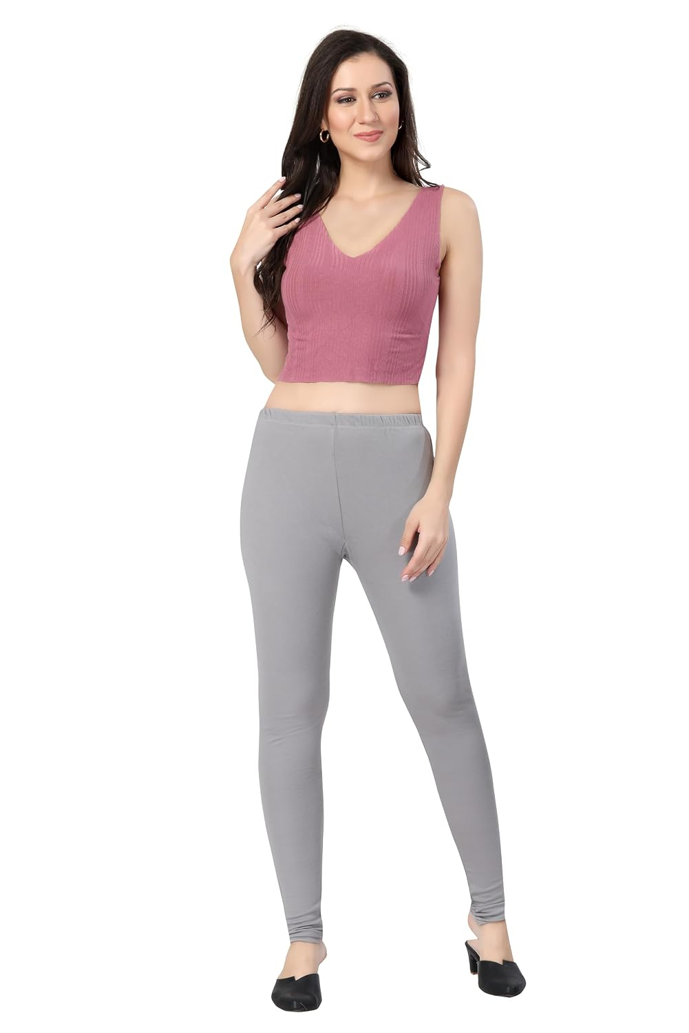 TRASA Women's Classic Cotton Churidar Leggings - Image 153