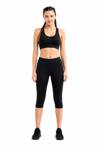 TRASA Women's Stretch Cotton Capri Leggings