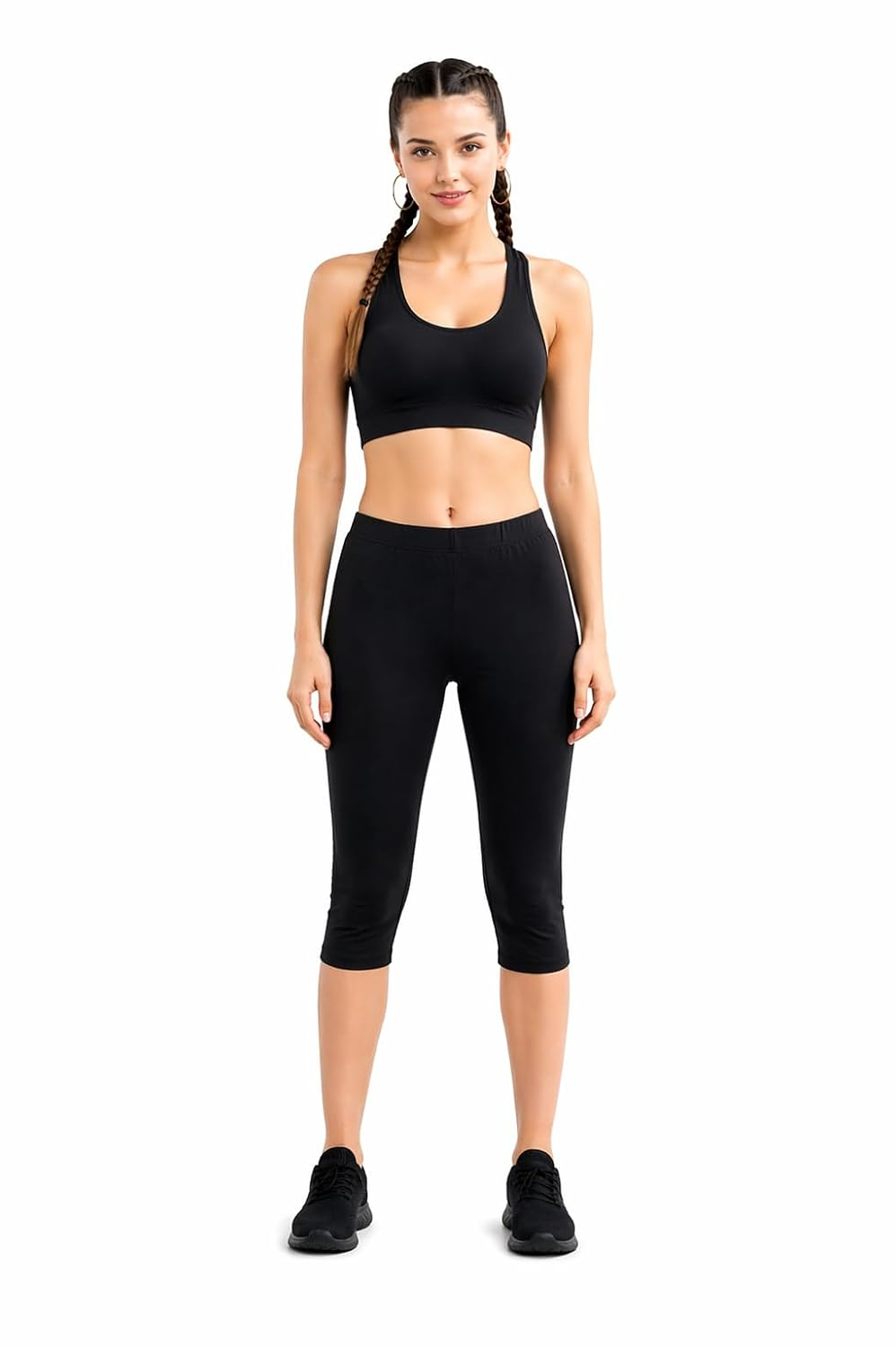 TRASA Women's Stretch Cotton Capri Leggings