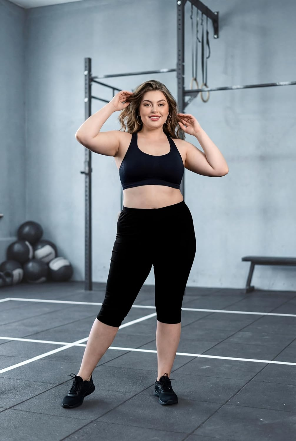 TRASA Women's Stretch Cotton Capri Leggings - Image 4