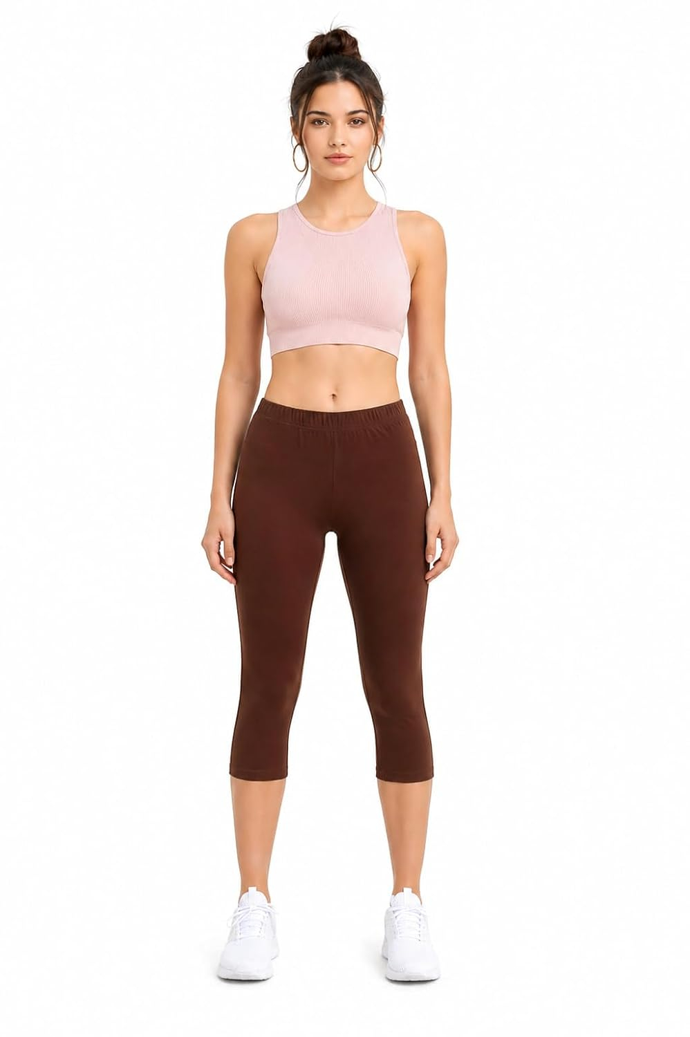 TRASA Women's Stretch Cotton Capri Leggings - Image 10