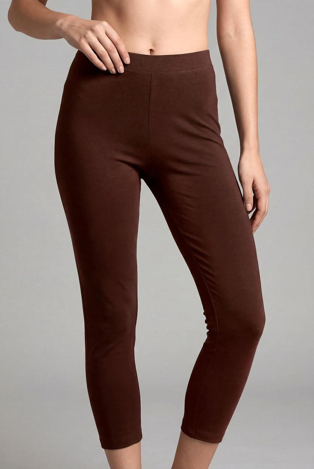 TRASA Women's Stretch Cotton Capri Leggings - Image 15