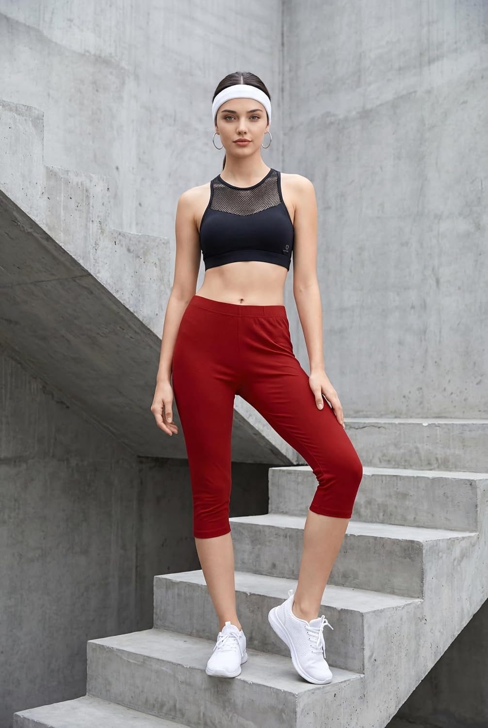 TRASA Women's Stretch Cotton Capri Leggings - Image 17