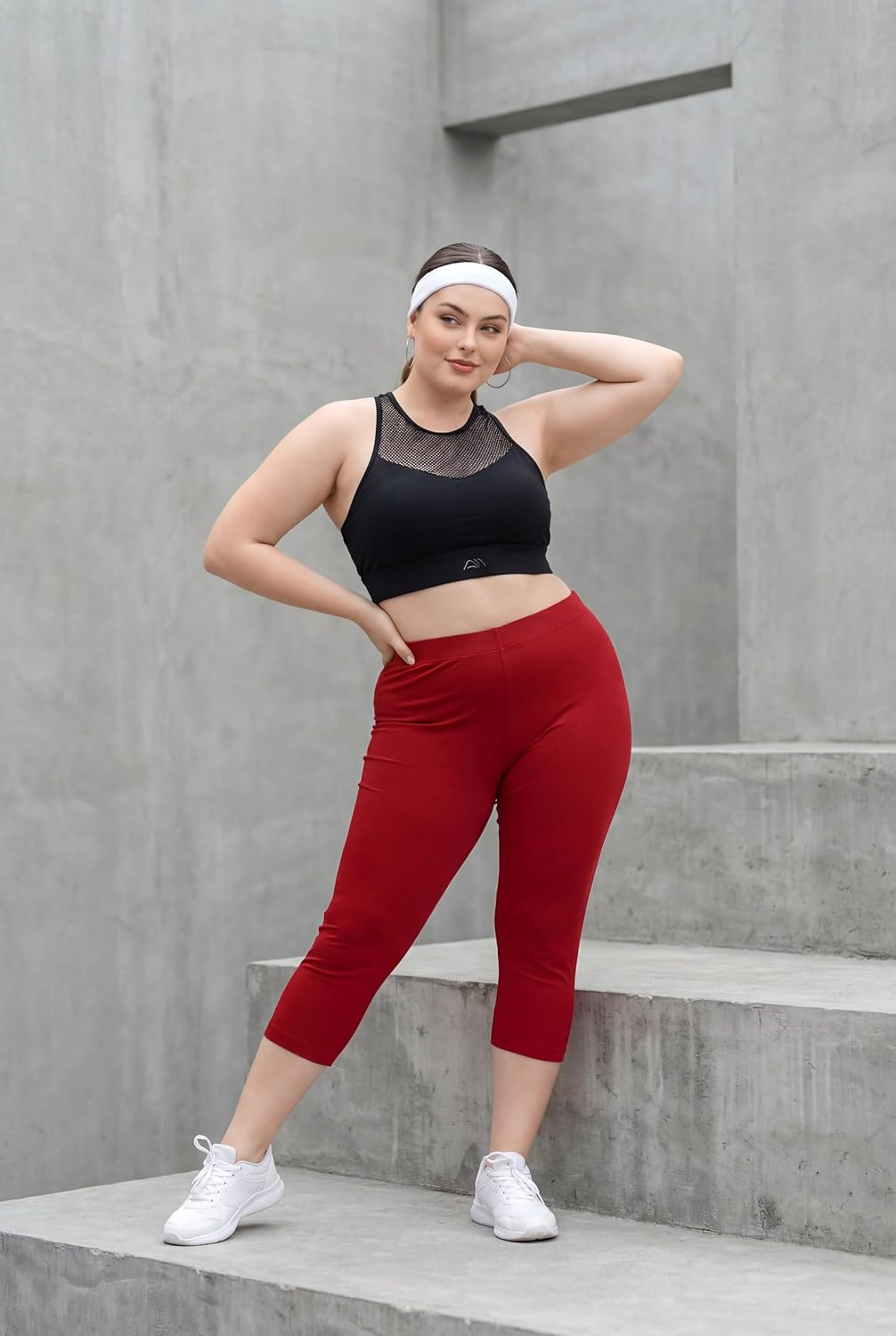 TRASA Women's Stretch Cotton Capri Leggings - Image 18