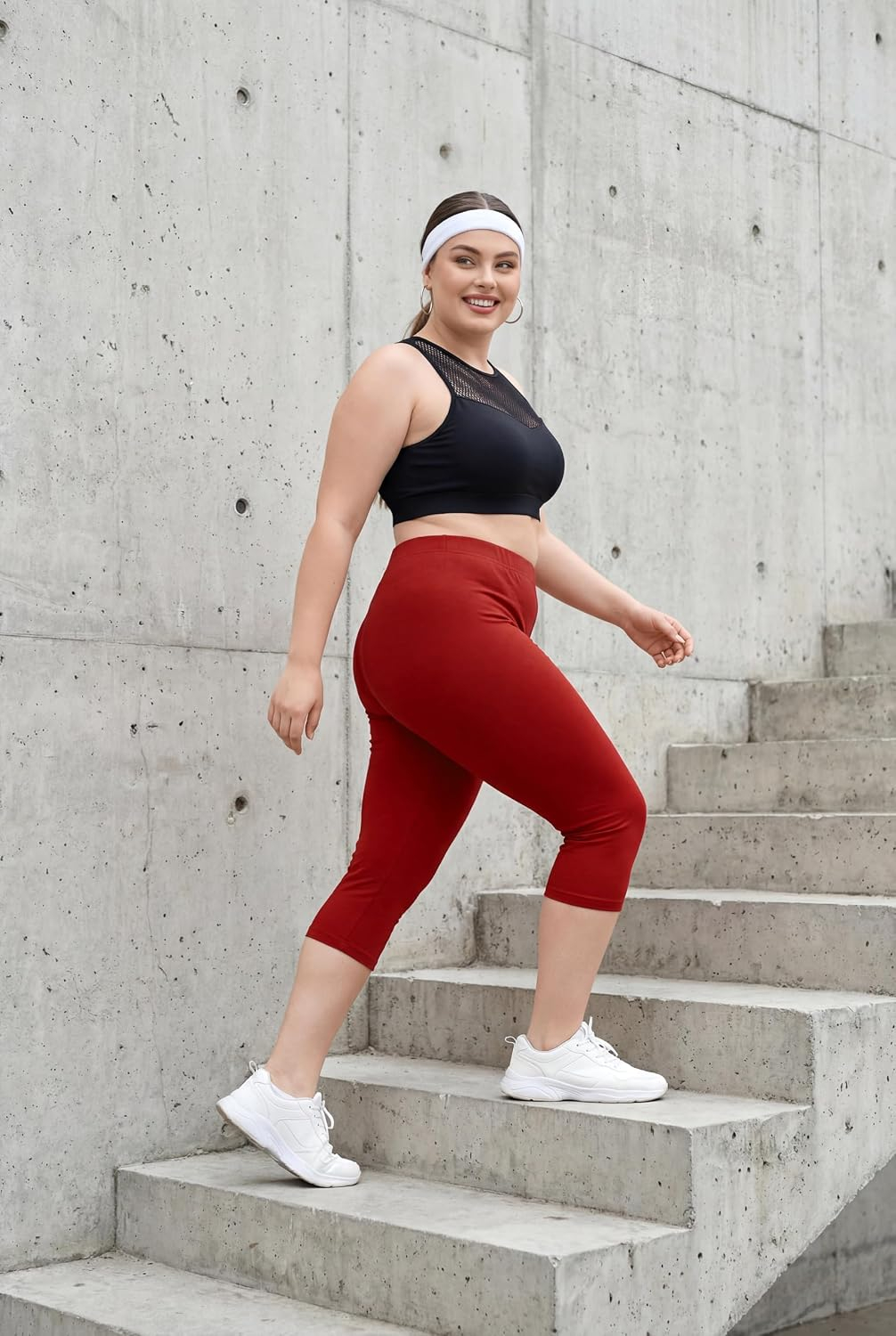TRASA Women's Stretch Cotton Capri Leggings - Image 19