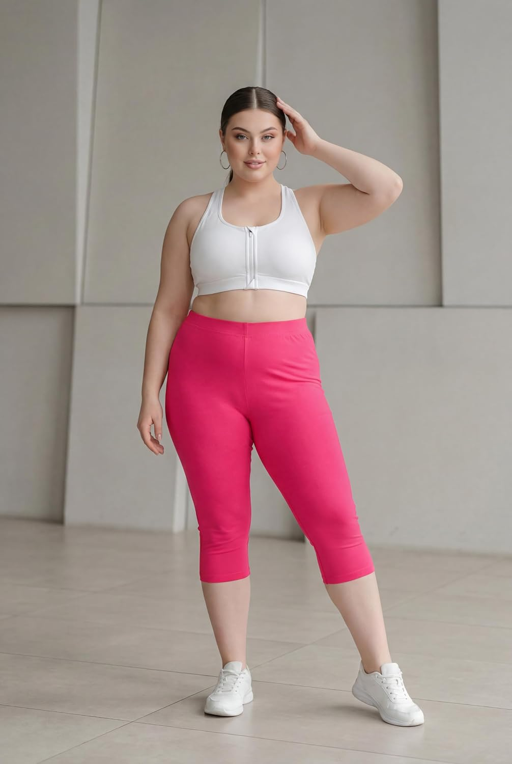 TRASA Women's Stretch Cotton Capri Leggings - Image 26