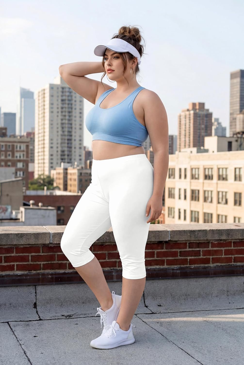 TRASA Women's Stretch Cotton Capri Leggings - Image 34