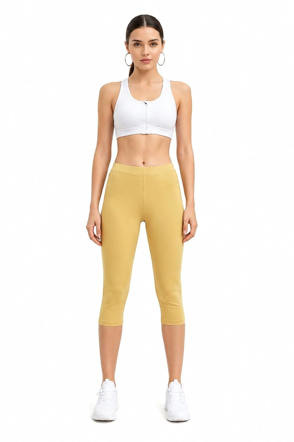 TRASA Women's Stretch Cotton Capri Leggings - Image 39