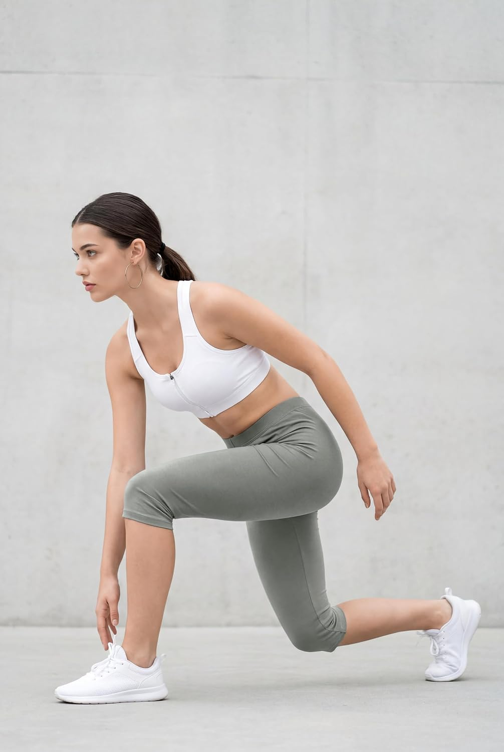 TRASA Women's Stretch Cotton Capri Leggings - Image 57