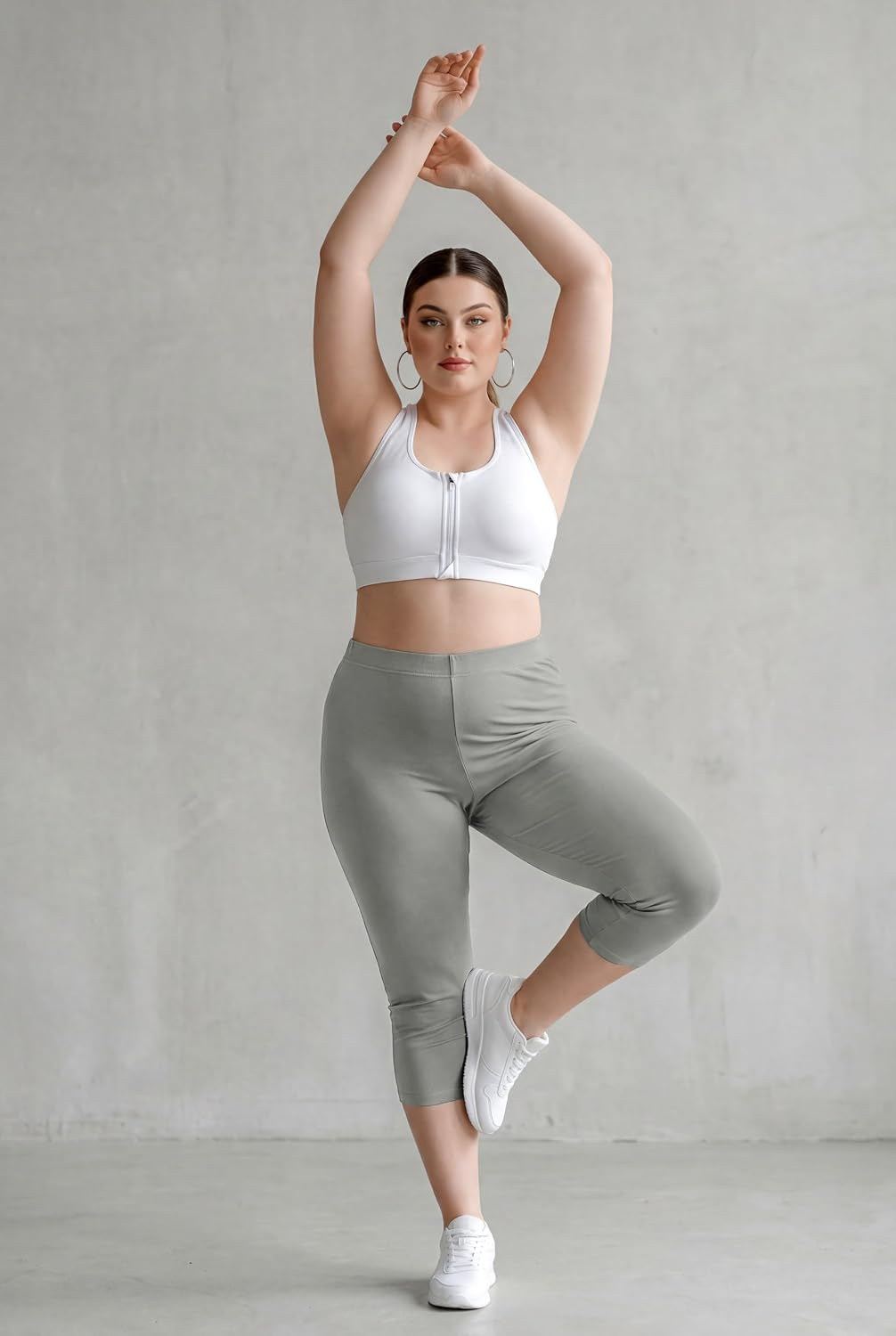 TRASA Women's Stretch Cotton Capri Leggings - Image 59
