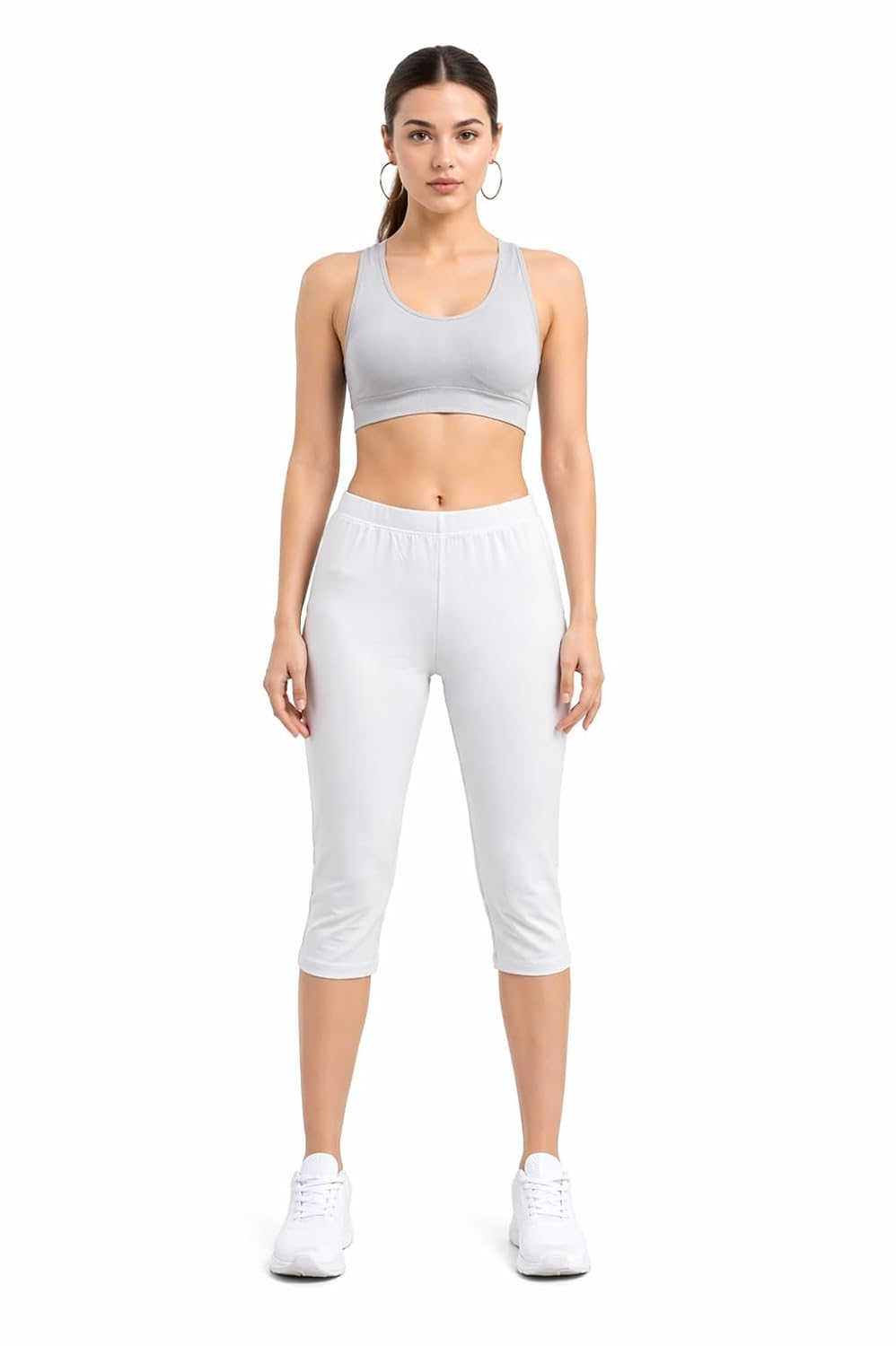 TRASA Women's Stretch Cotton Capri Leggings - Image 69