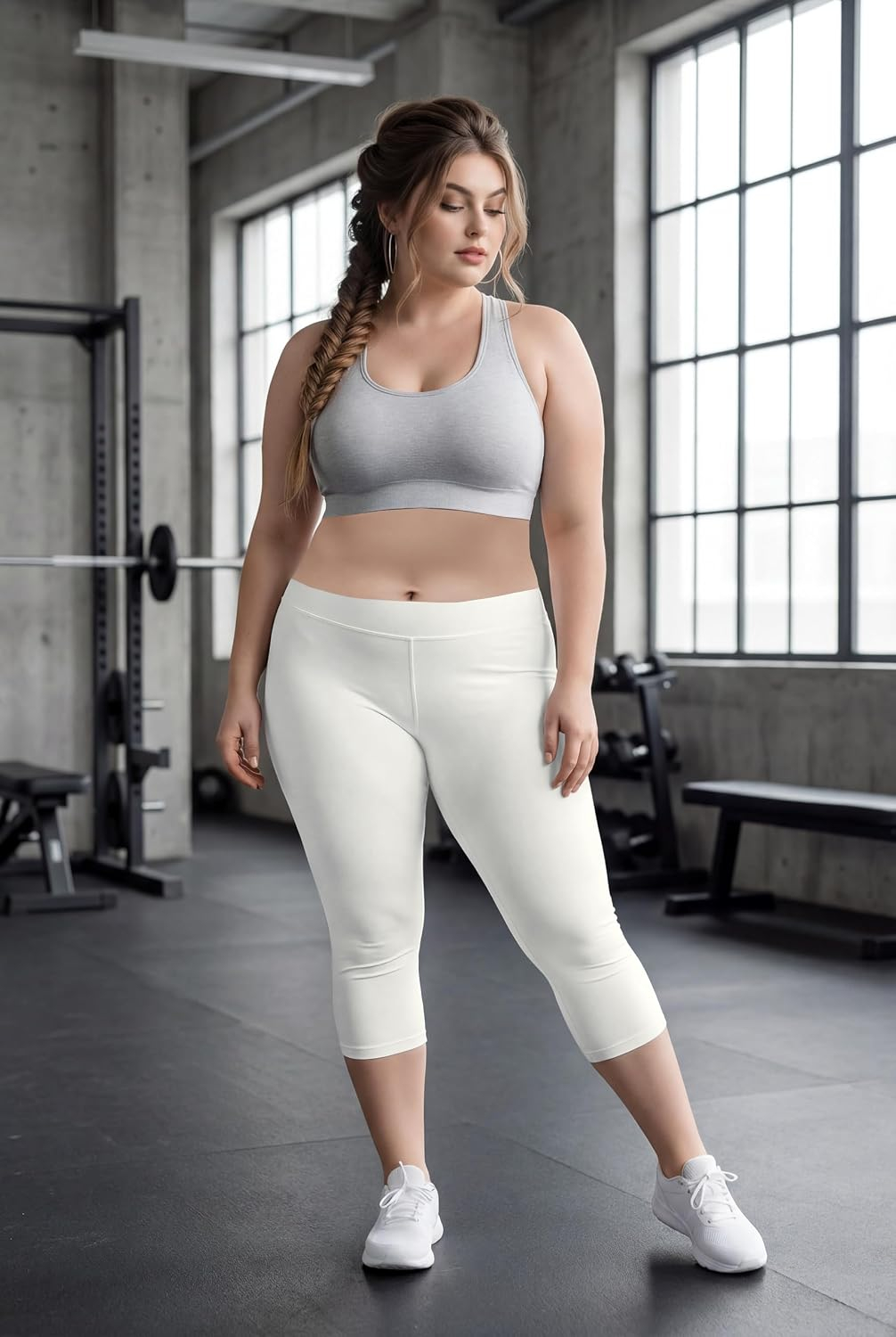 TRASA Women's Stretch Cotton Capri Leggings - Image 74