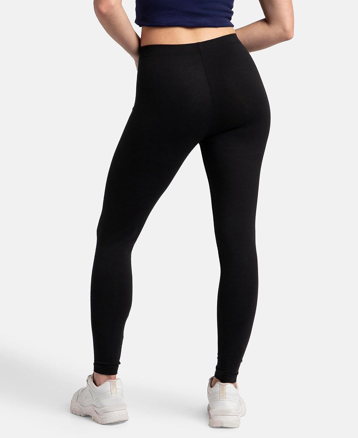 Jockey AW87 Women's Cotton-Elastane Stretch Leggings - Image 3