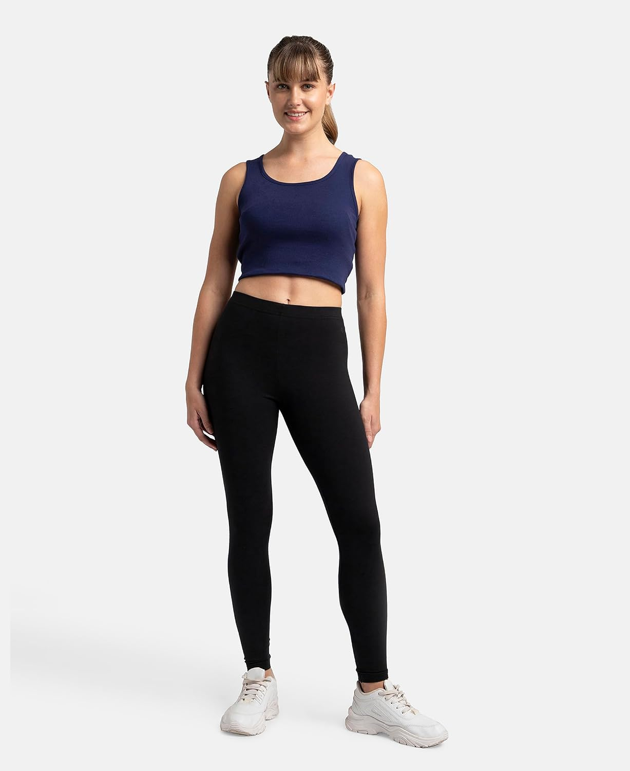 Jockey AW87 Women's Cotton-Elastane Stretch Leggings - Image 4