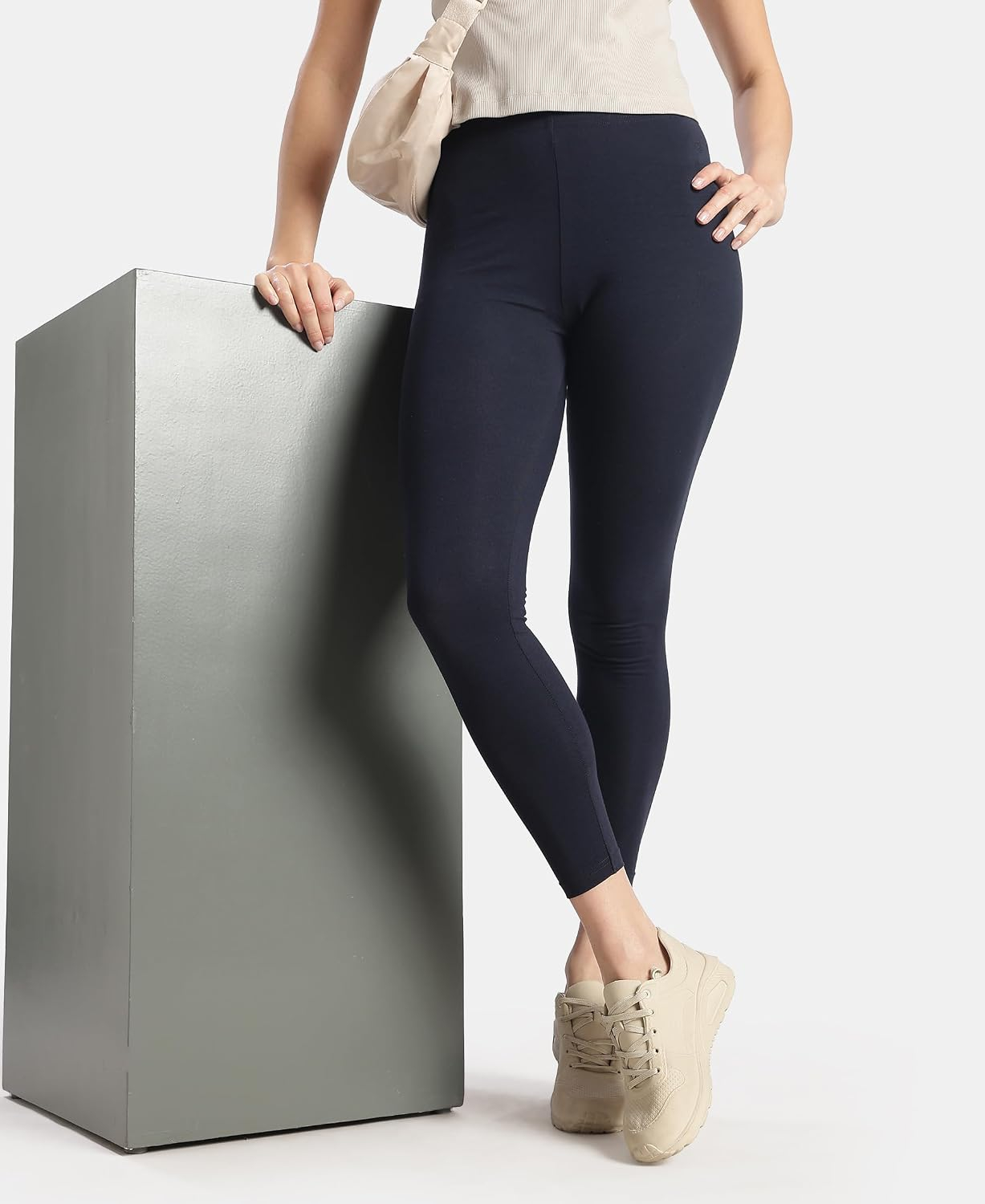 Jockey AW87 Women's Cotton-Elastane Stretch Leggings - Image 23