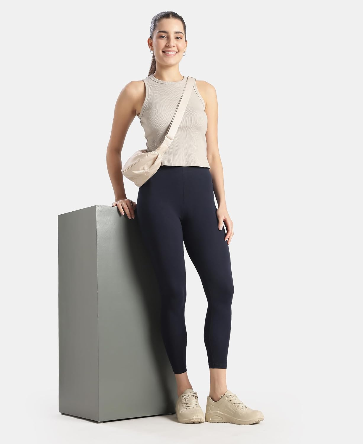 Jockey AW87 Women's Cotton-Elastane Stretch Leggings - Image 24