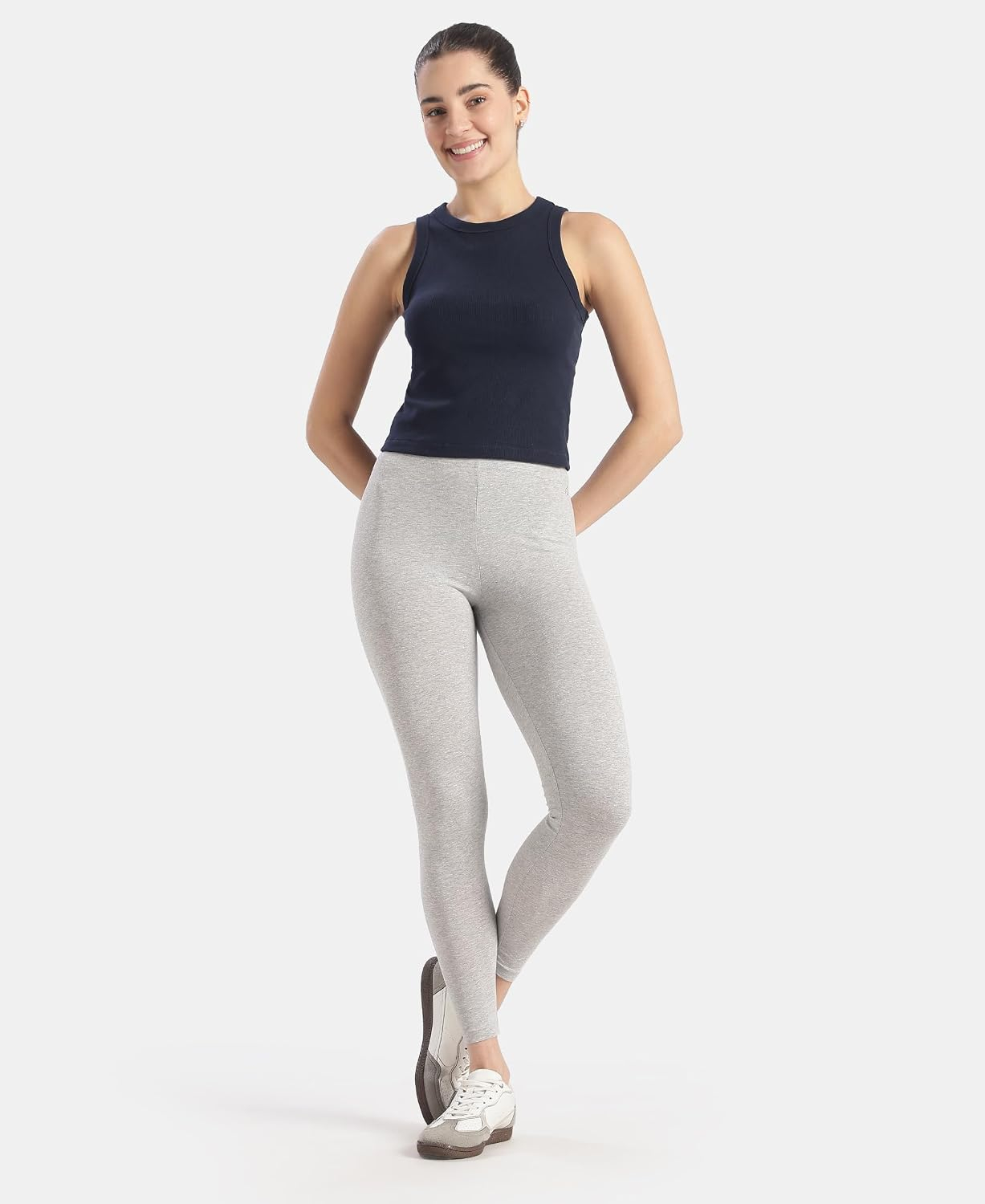 Jockey AW87 Women's Cotton-Elastane Stretch Leggings - Image 30