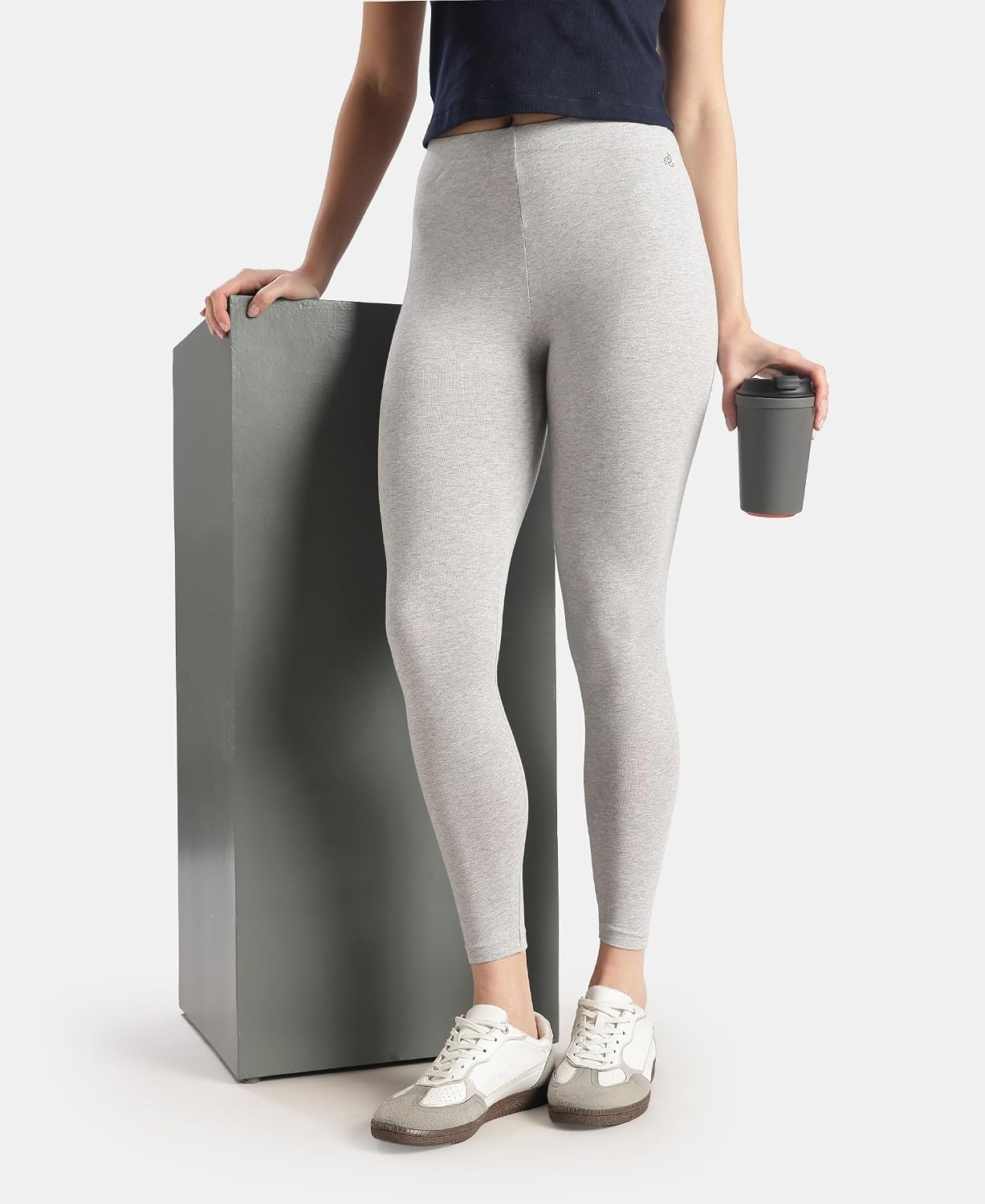 Jockey AW87 Women's Cotton-Elastane Stretch Leggings - Image 31