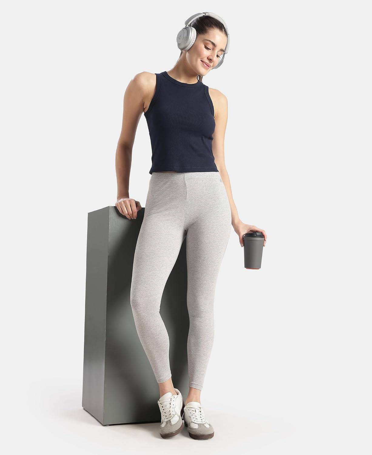 Jockey AW87 Women's Cotton-Elastane Stretch Leggings - Image 32