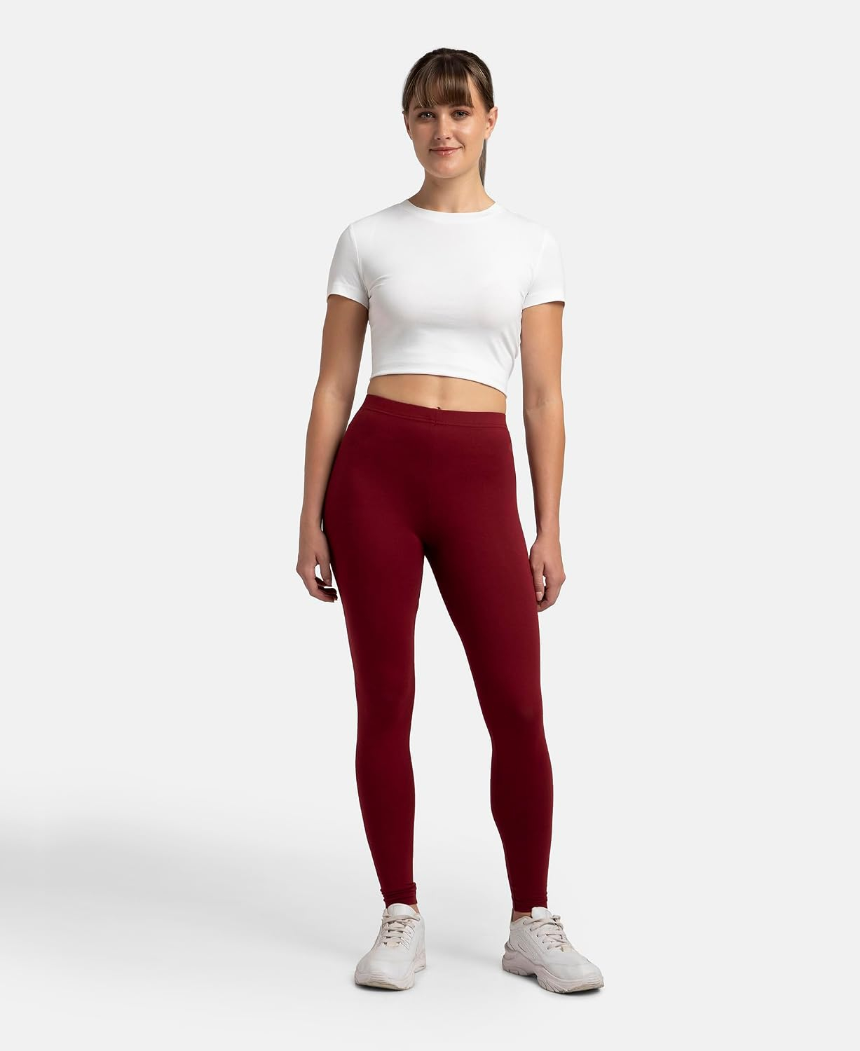 Jockey AW87 Women's Cotton-Elastane Stretch Leggings - Image 51