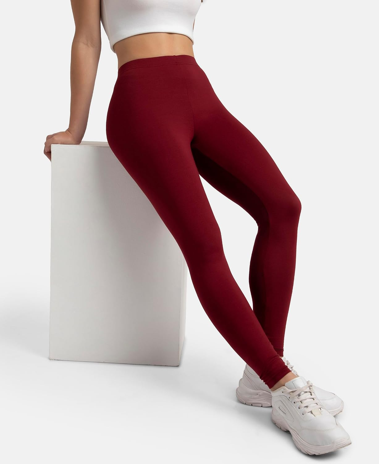 Jockey AW87 Women's Cotton-Elastane Stretch Leggings - Image 52