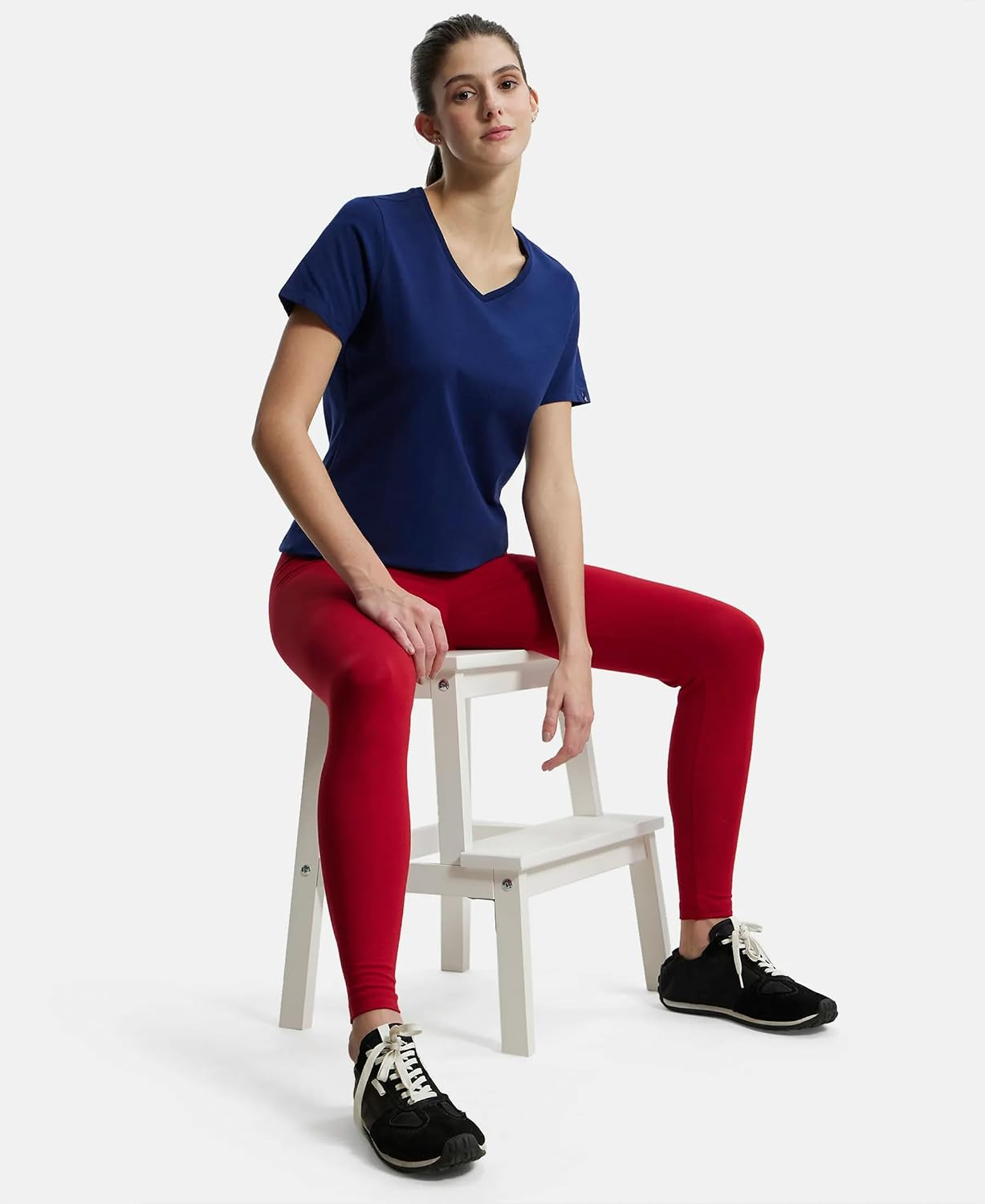 Jockey AW87 Women's Cotton-Elastane Stretch Leggings - Image 61