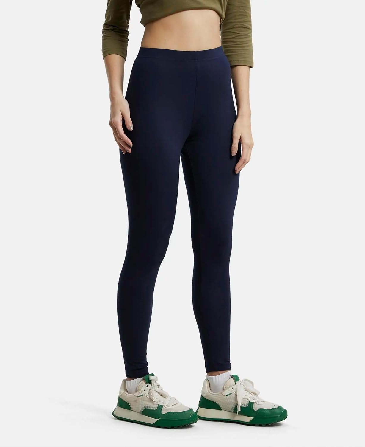Jockey AW87 Women's Cotton-Elastane Stretch Leggings - Image 64
