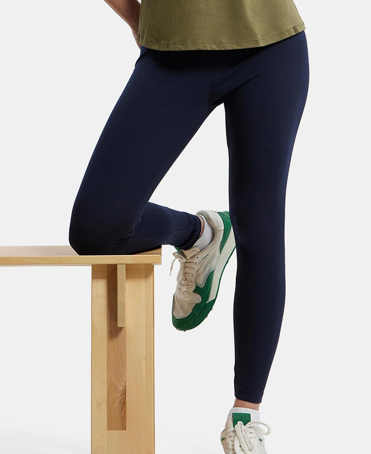 Jockey AW87 Women's Cotton-Elastane Stretch Leggings - Image 67