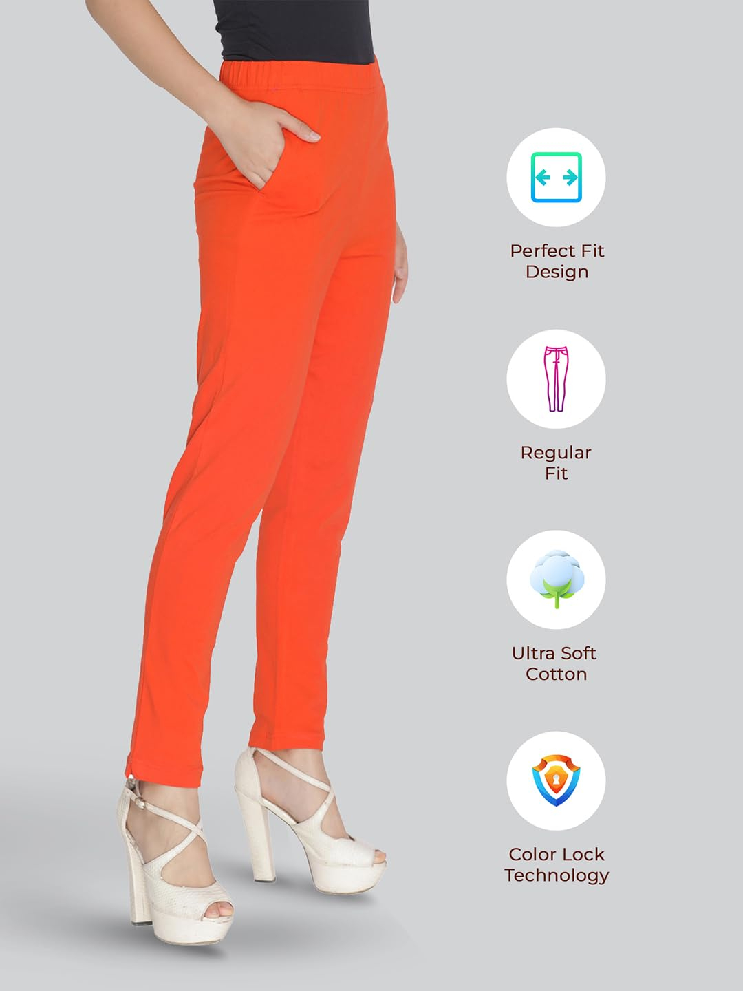 Lyra Women's Regular-Fit Cotton-Spandex Pants - Image 30