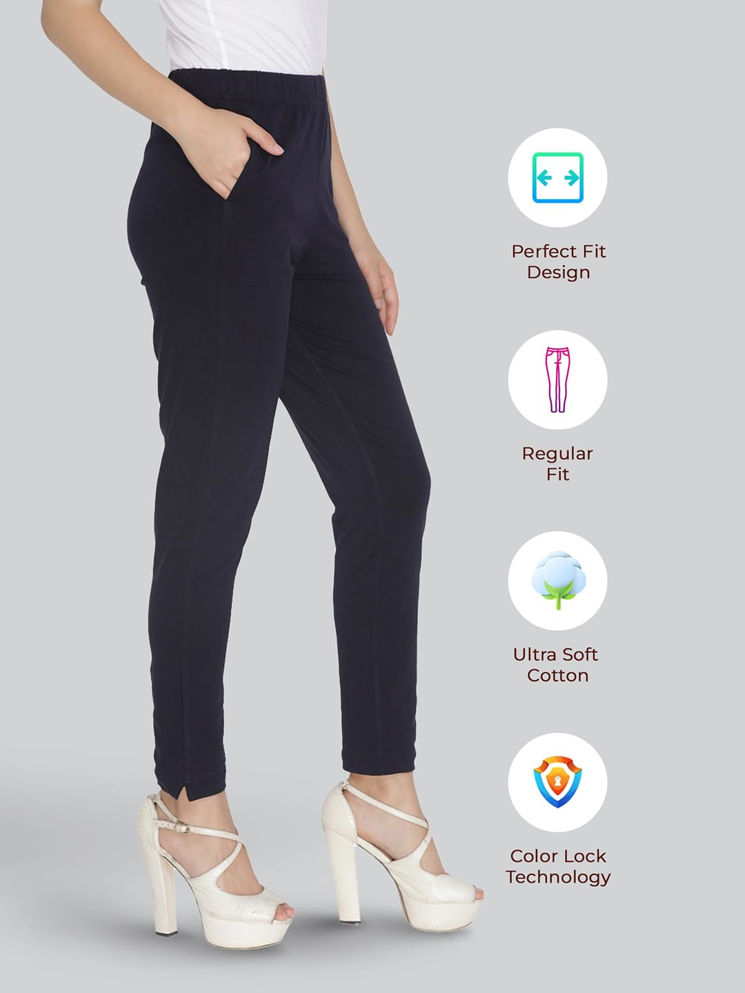 Lyra Women's Regular-Fit Cotton-Spandex Pants - Image 45