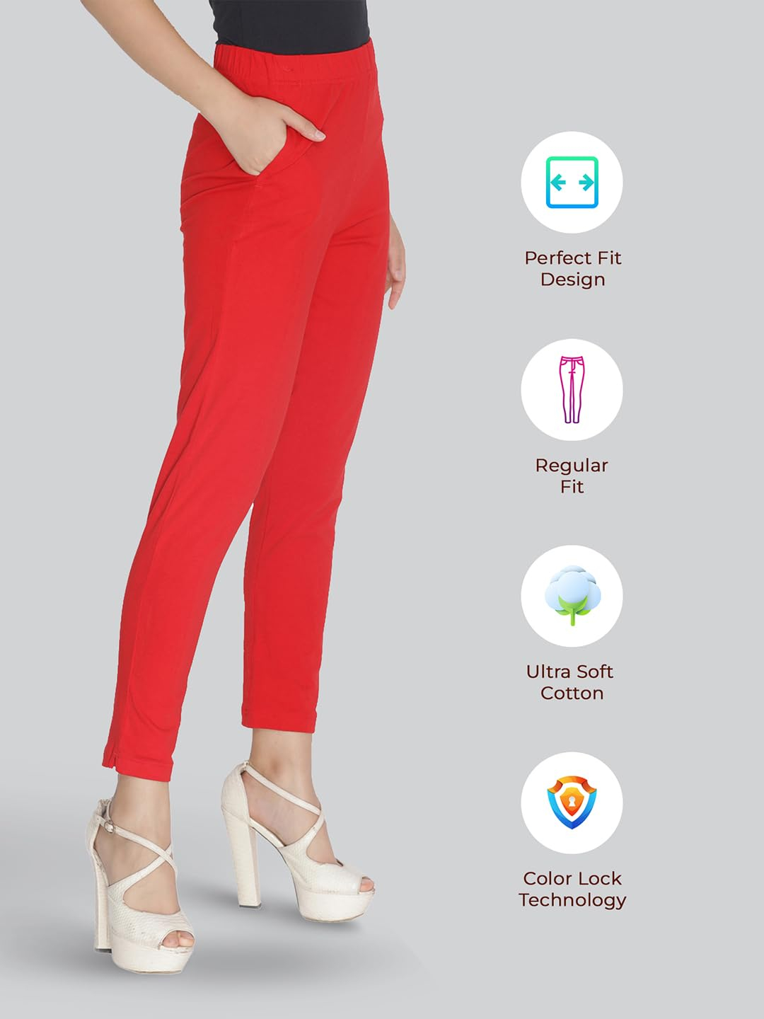 Lyra Women's Regular-Fit Cotton-Spandex Pants - Image 76