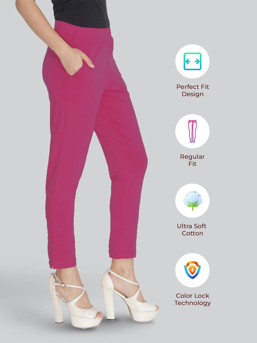Lyra Women's Regular-Fit Cotton-Spandex Pants - Image 81