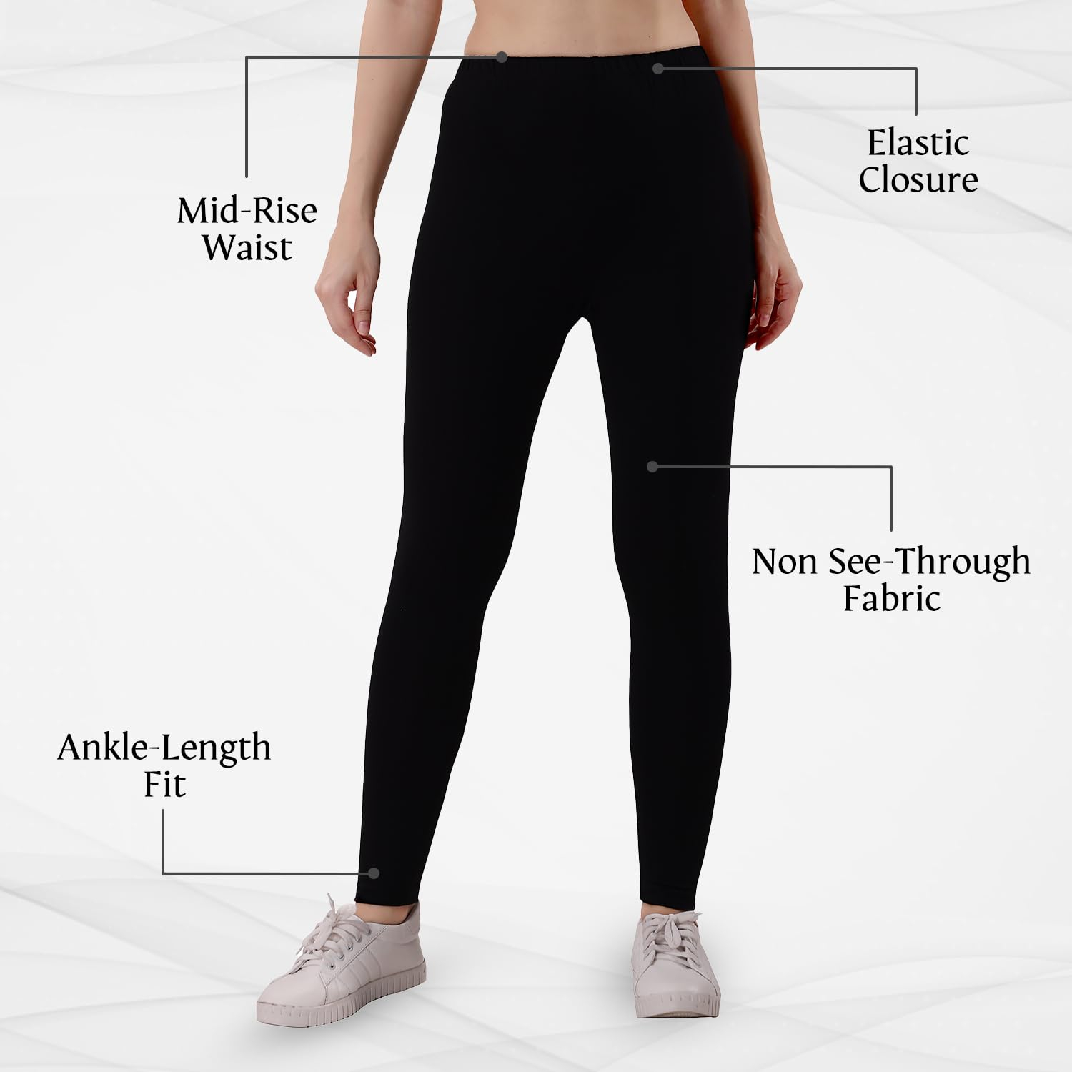TRASA Women's Skinny-Fit Ankle Leggings - Image 3
