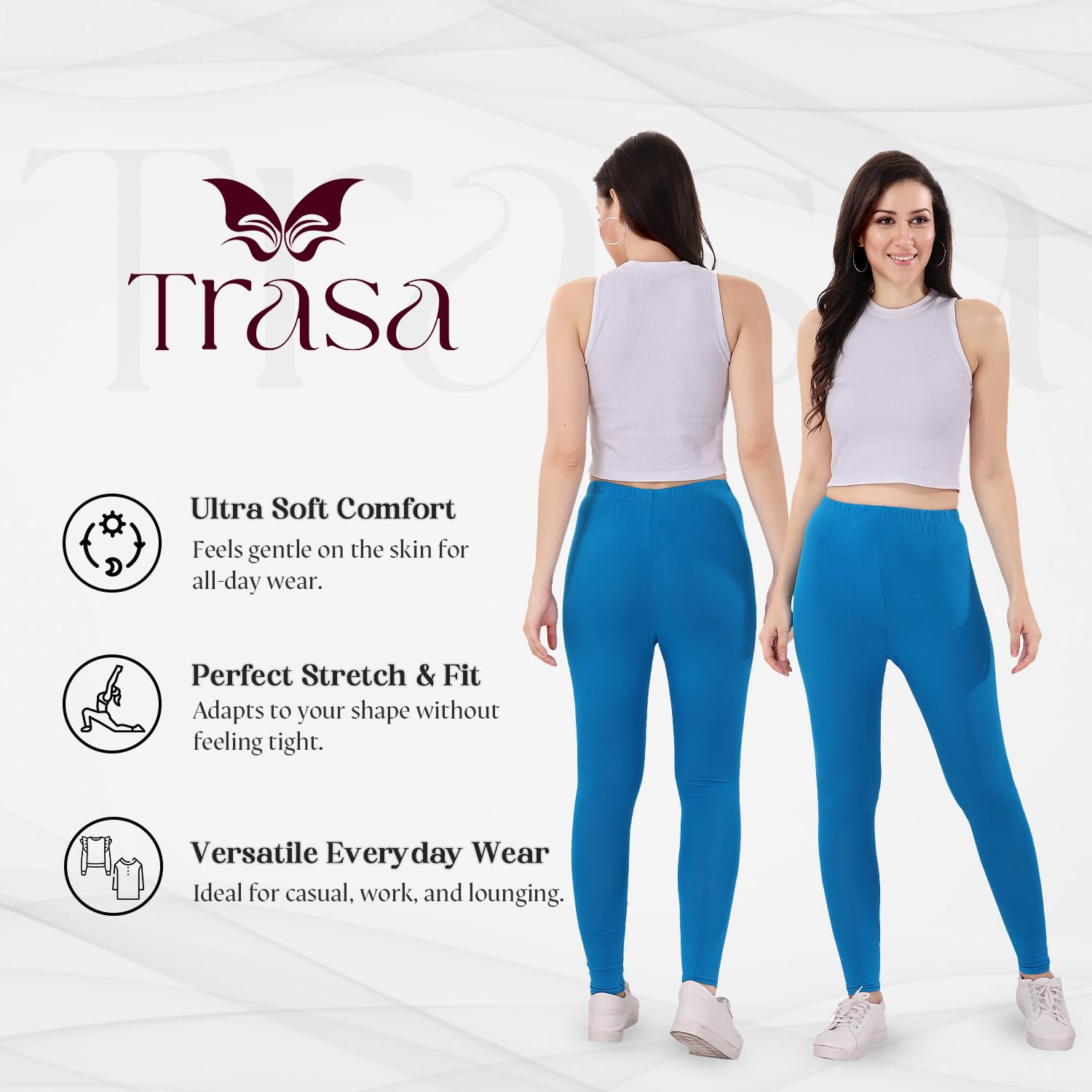 TRASA Women's Skinny-Fit Ankle Leggings - Image 11