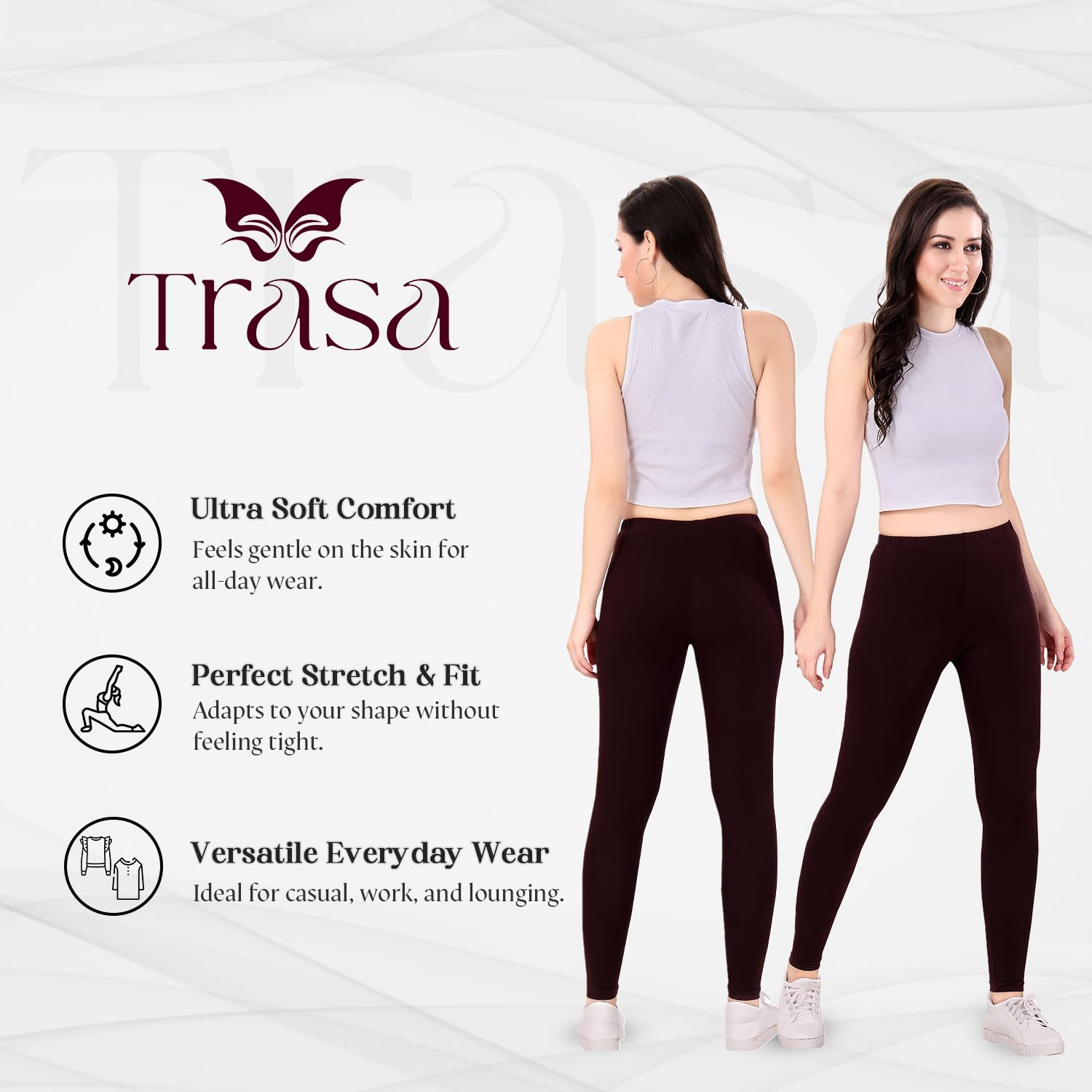 TRASA Women's Skinny-Fit Ankle Leggings - Image 20