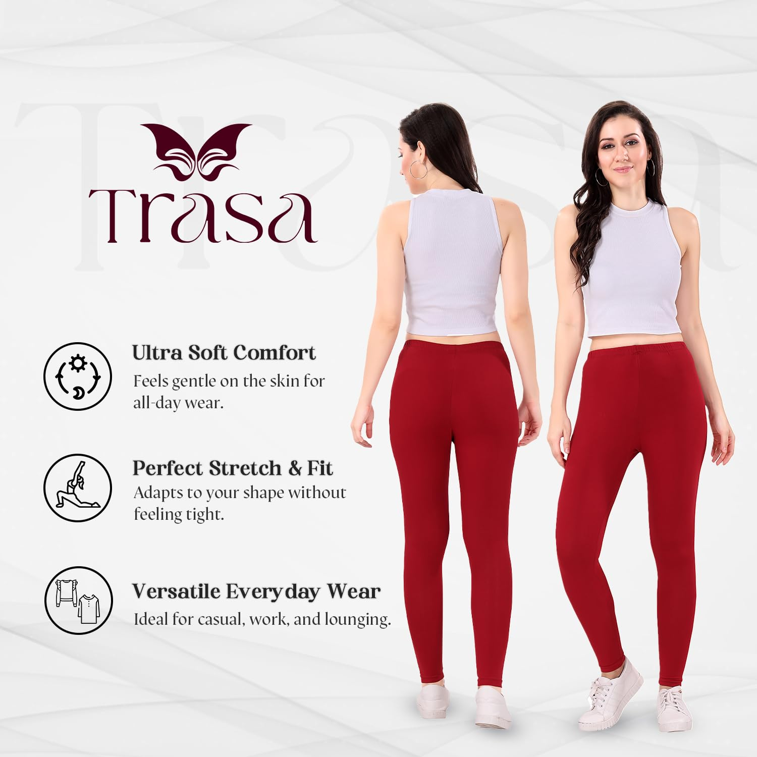 TRASA Women's Skinny-Fit Ankle Leggings - Image 28