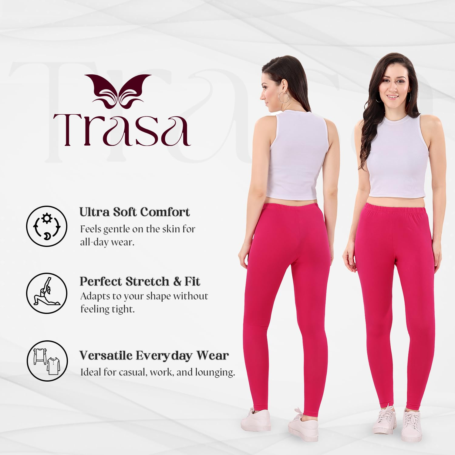 TRASA Women's Skinny-Fit Ankle Leggings - Image 107