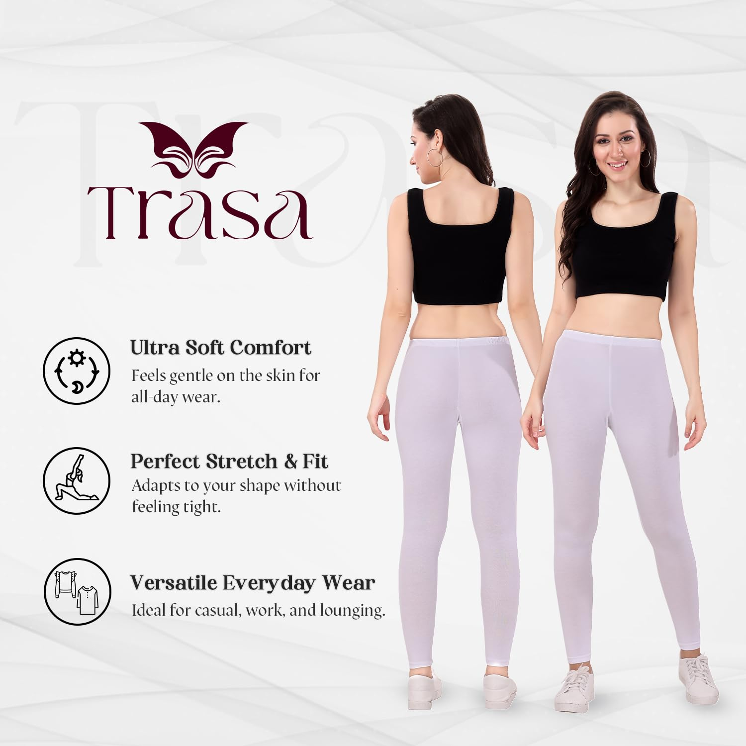 TRASA Women's Skinny-Fit Ankle Leggings - Image 116