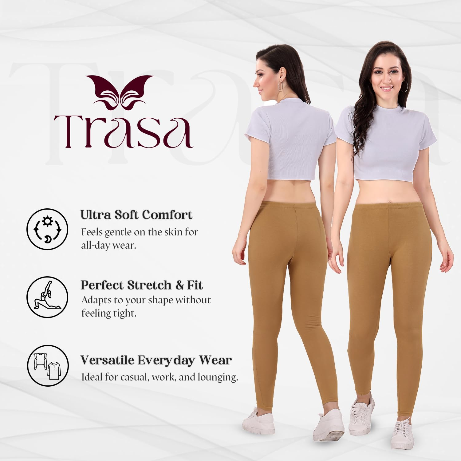 TRASA Women's Skinny-Fit Ankle Leggings - Image 124