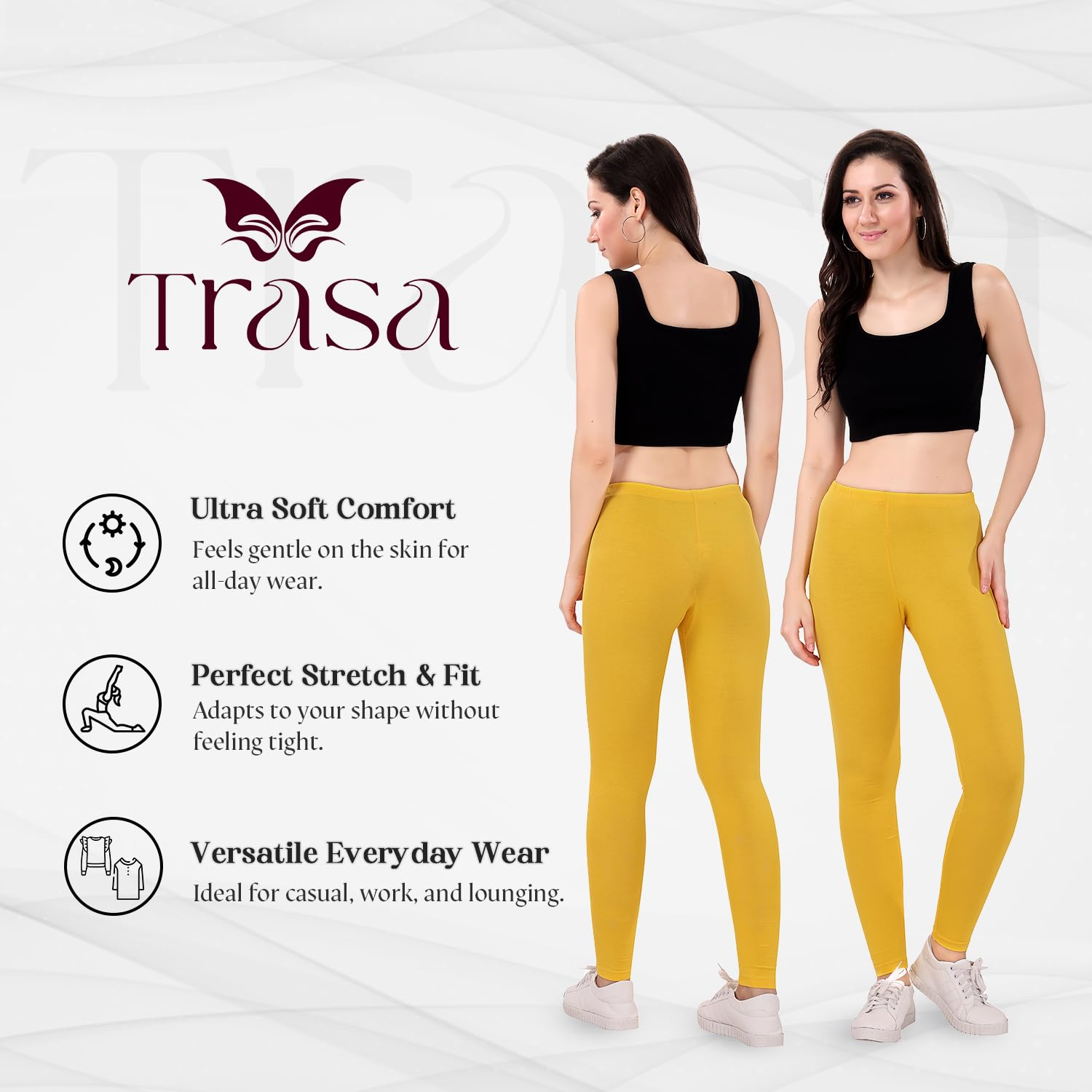TRASA Women's Skinny-Fit Ankle Leggings - Image 133