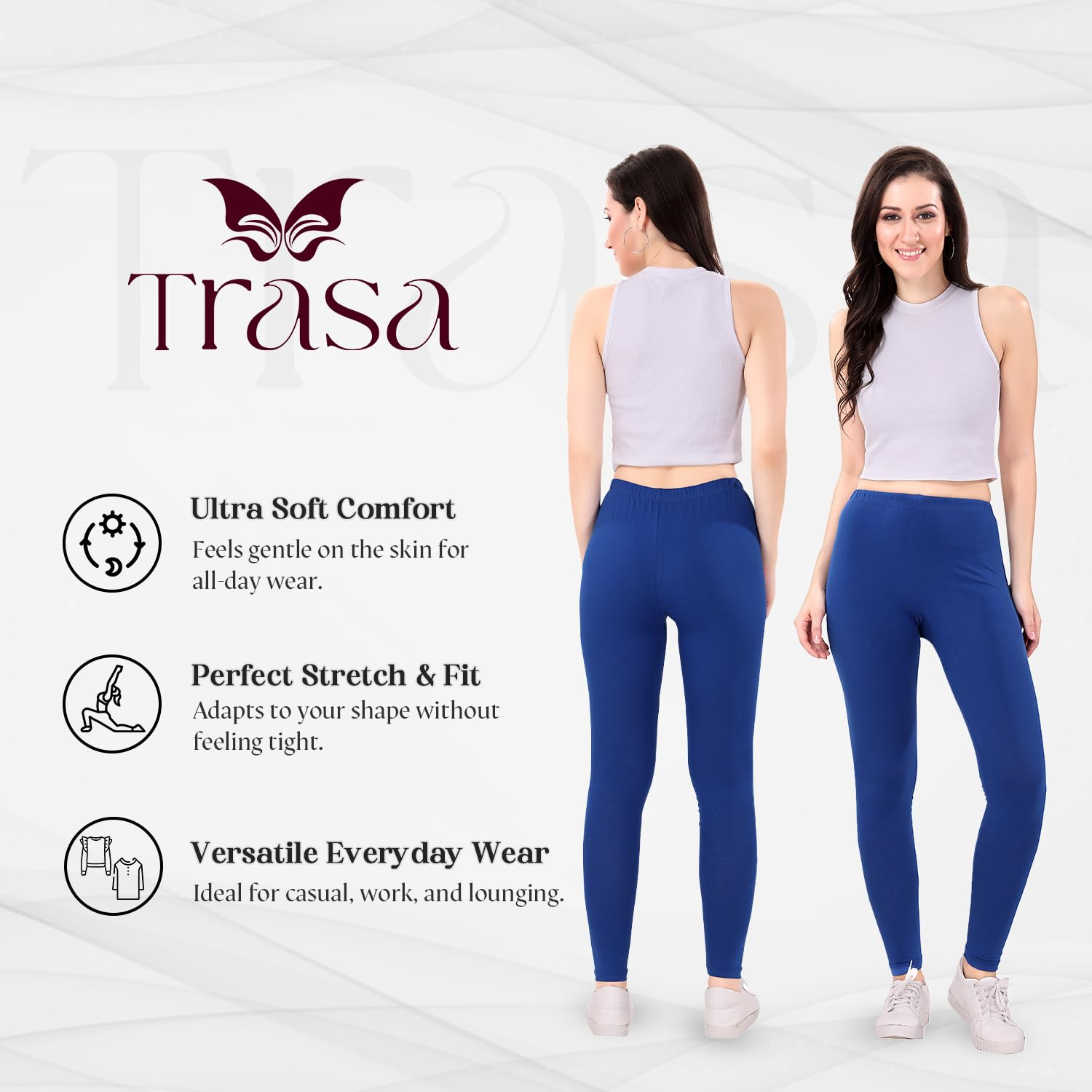 TRASA Women's Skinny-Fit Ankle Leggings - Image 141
