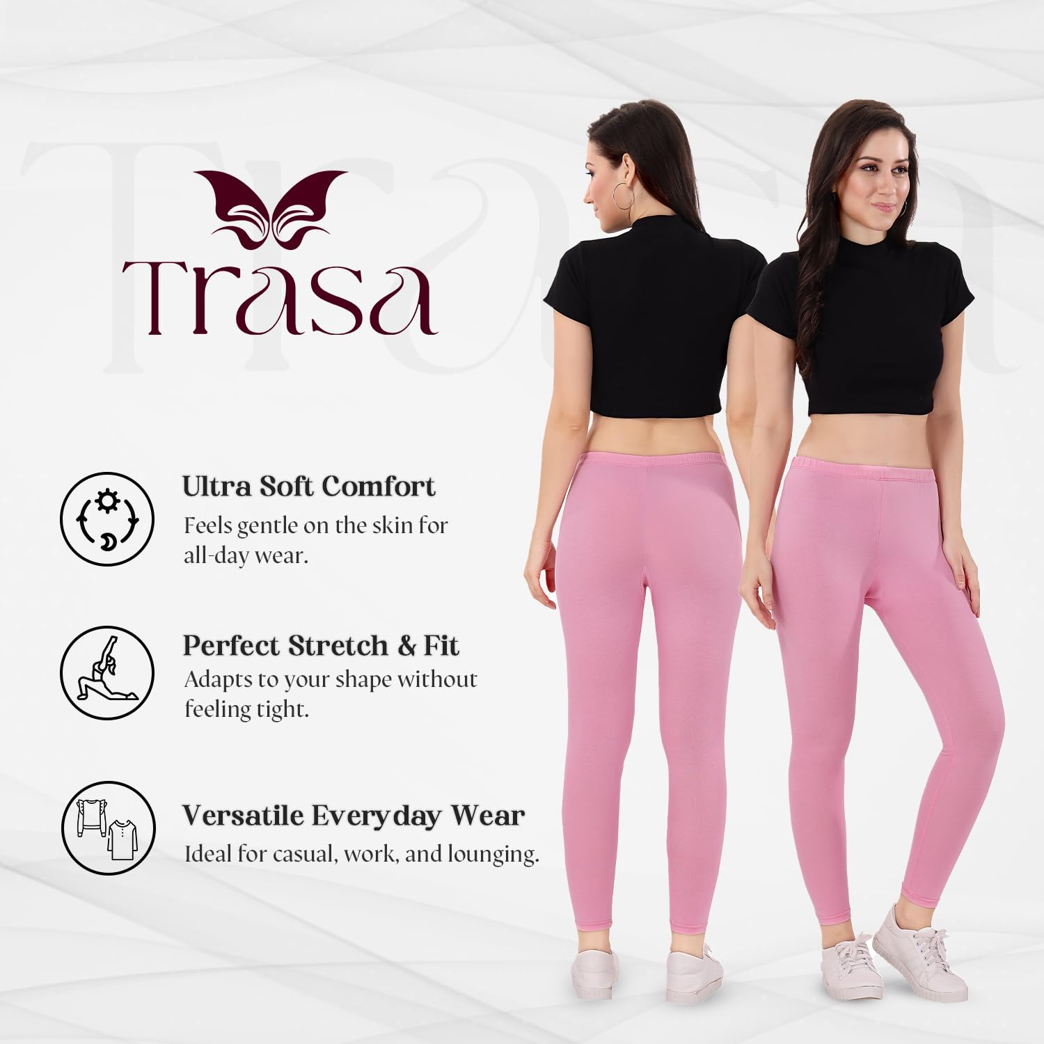 TRASA Women's Skinny-Fit Ankle Leggings - Image 150