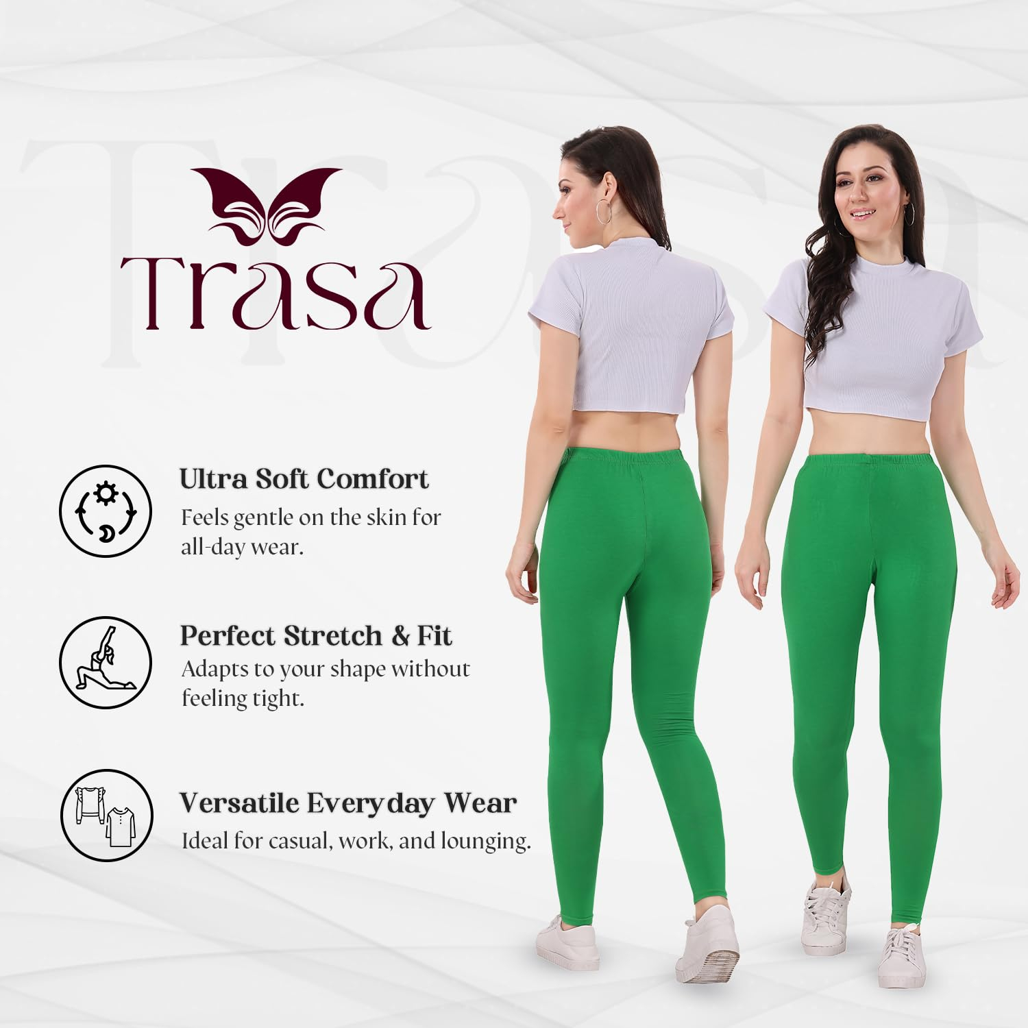TRASA Women's Skinny-Fit Ankle Leggings - Image 166