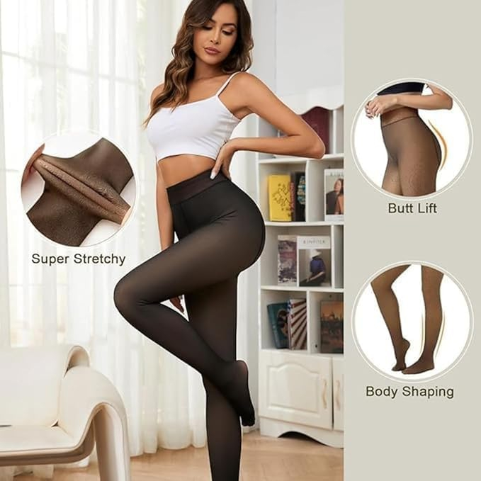 FLYNGO Women's Fleece-Lined Thermal Leggings - Image 3