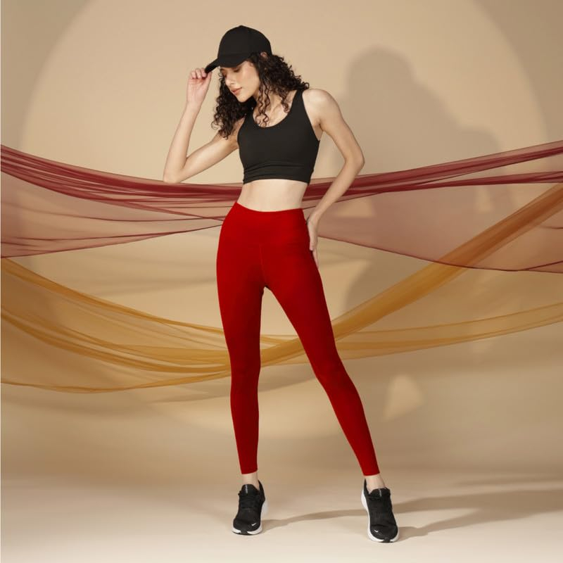 BlissClub Ultimate Leggings Lite Women's High-Waist Ankle Tights - Image 126
