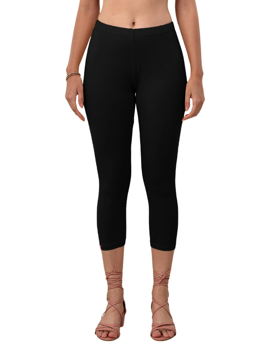 Lyra Women's High-Rise Cotton Capri Leggings