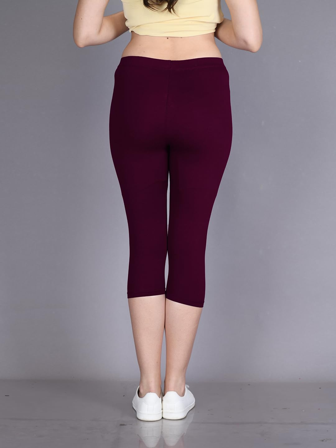 Lyra Women's High-Rise Cotton Capri Leggings - Image 3