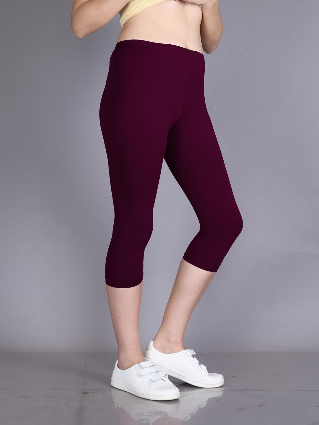 Lyra Women's High-Rise Cotton Capri Leggings - Image 5