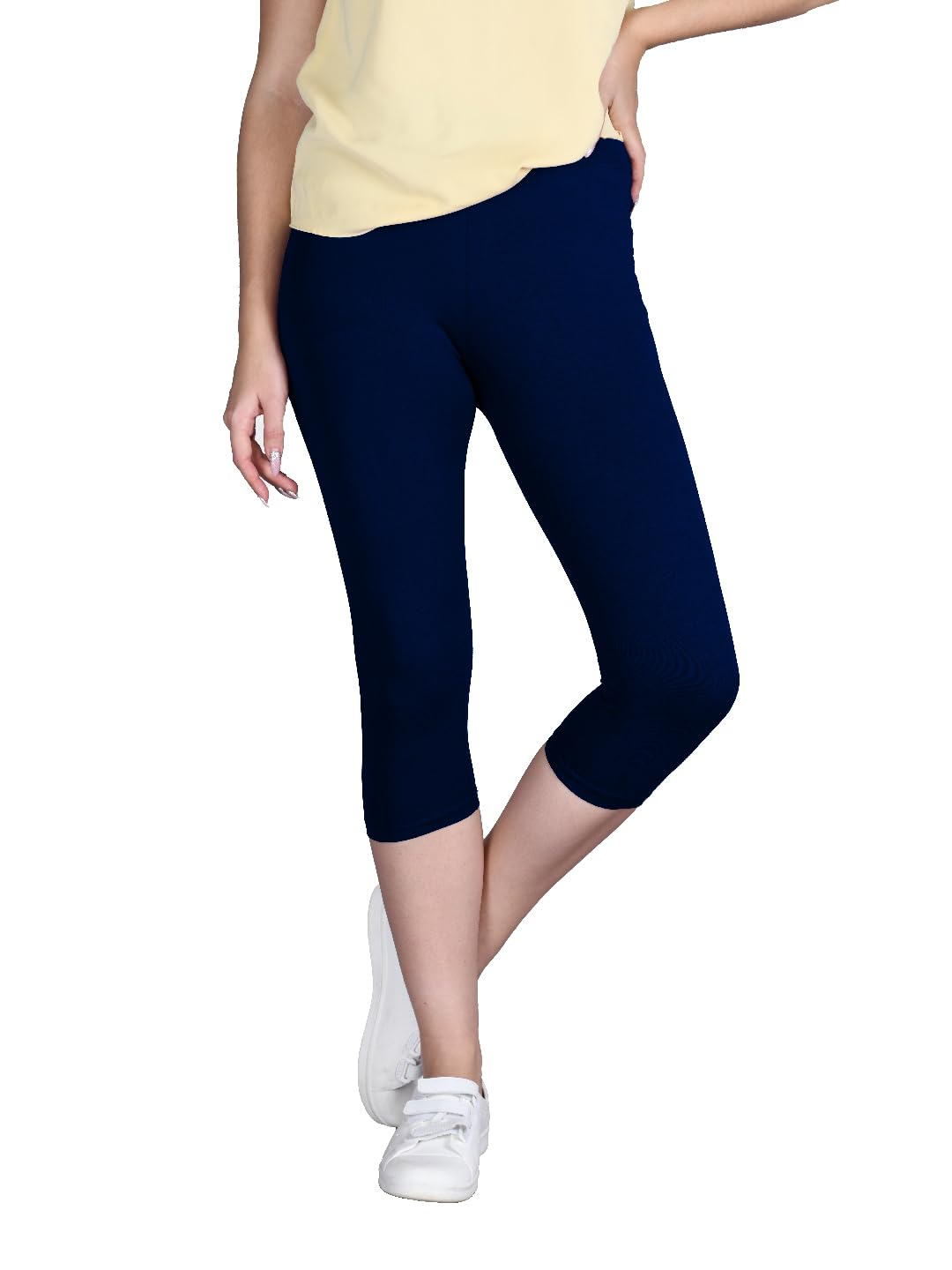 Lyra Women's High-Rise Cotton Capri Leggings - Image 9