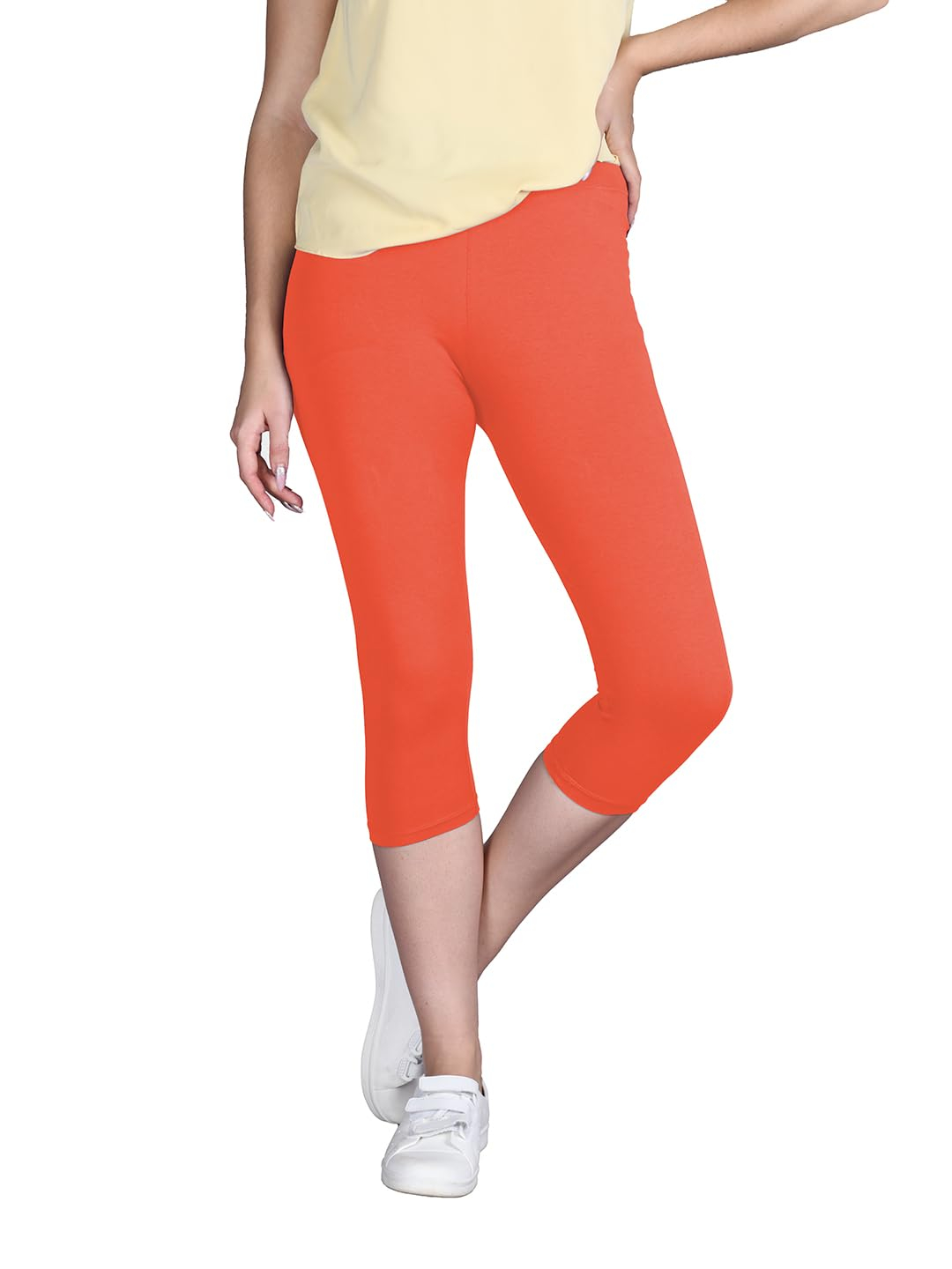 Lyra Women's High-Rise Cotton Capri Leggings - Image 15